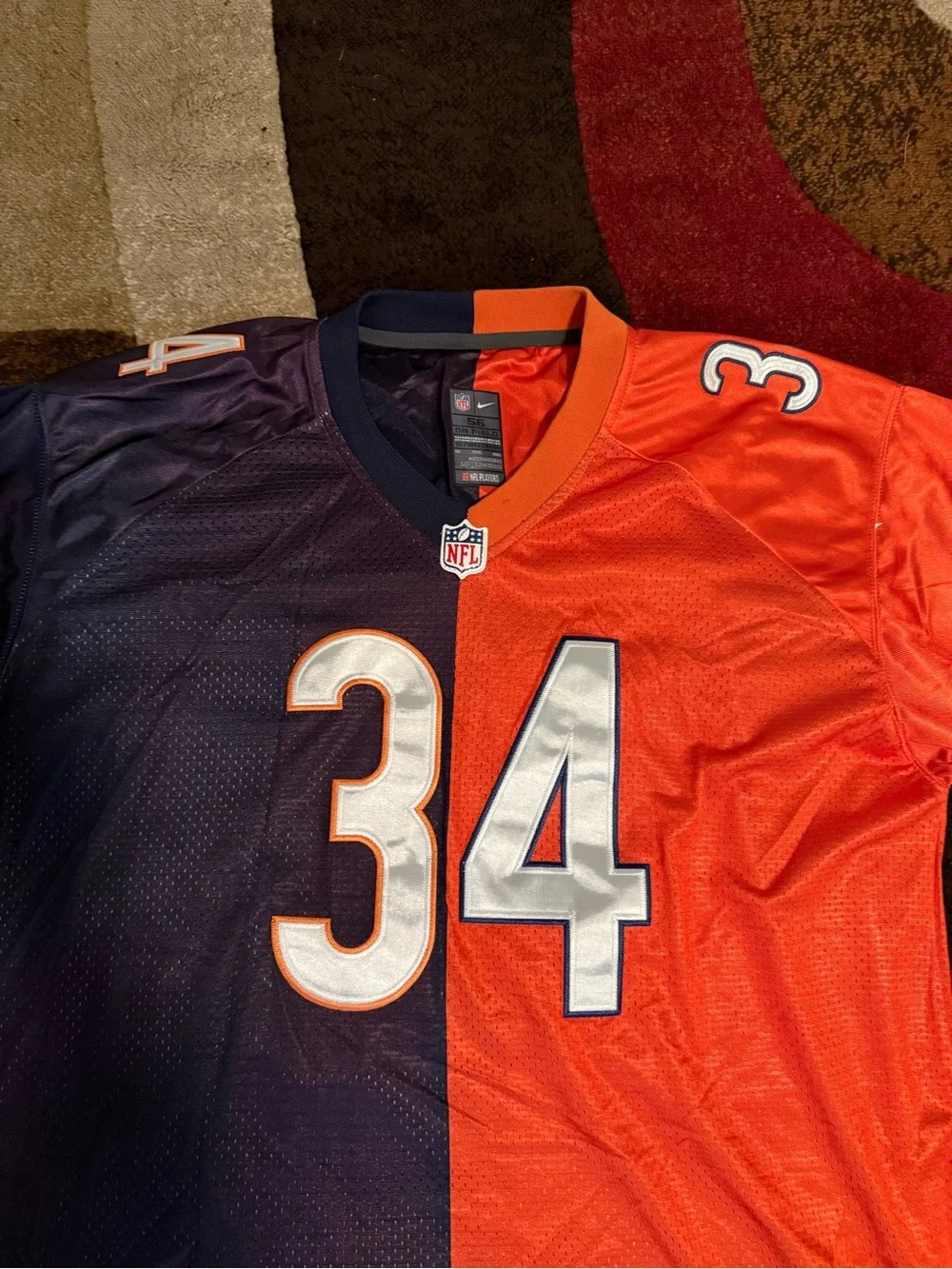 NFL Chicago Bears dual design, Walter Payton football jersey NWT wow size 56